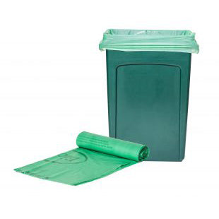 2 Gallon Green Home-Compostable Plastic Trash Can Liners 2