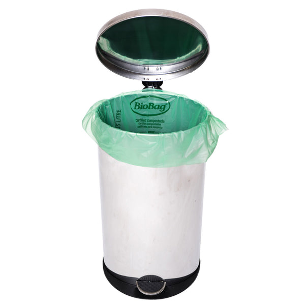 22 x 29 x 0.68 mil Green Eco-Friendly Poly Trash Can Liners