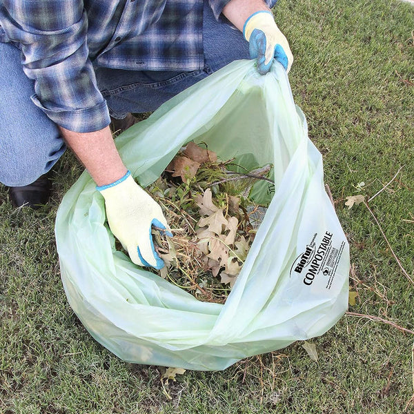 22 x 29 x 0.68 mil Green Eco-Friendly Poly Trash Can Liners