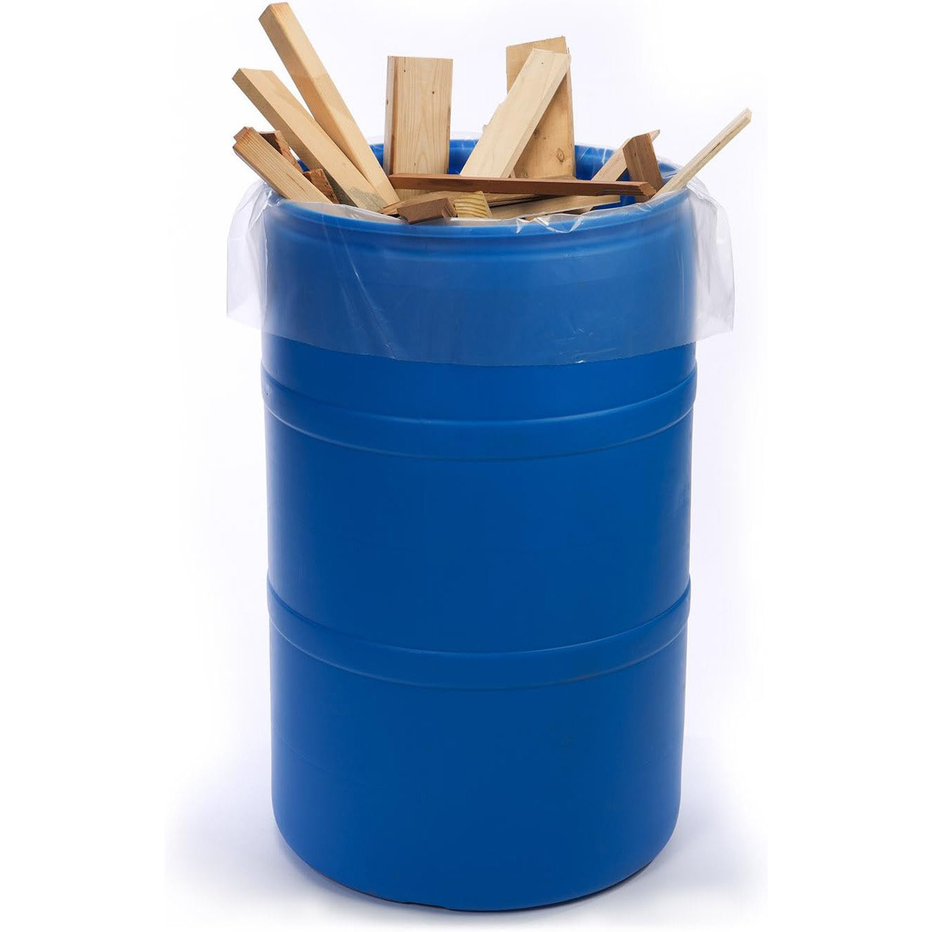 60 Gallon Clear Eco-Manufactured Plastic Heavyweight Trash Can Liners 1