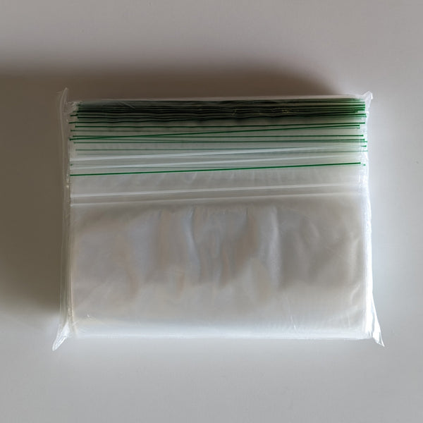 9" X 12" X 2 Mil Clear Eco-Friendly Poly Ziplock Bags - Zee Green Bags