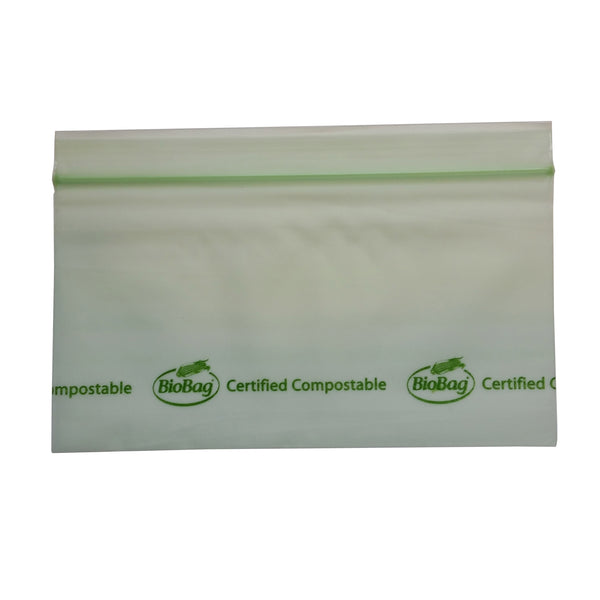6.5 x 3.5 x 1.8 mil Green Eco-Friendly Poly Ziplock Bags