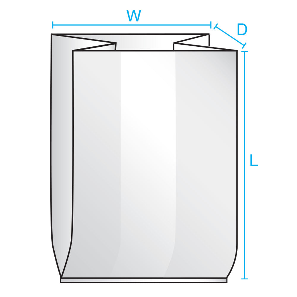Clear Eco-Manufactured Plastic Side-Gusseted Bags 1