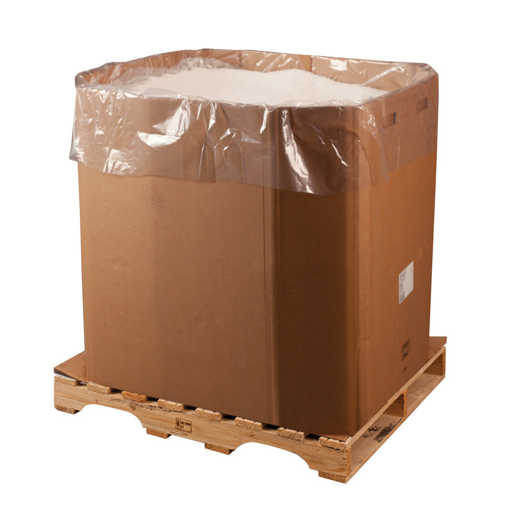 Clear Eco-Manufactured Plastic Bin and Gaylord Liners 1