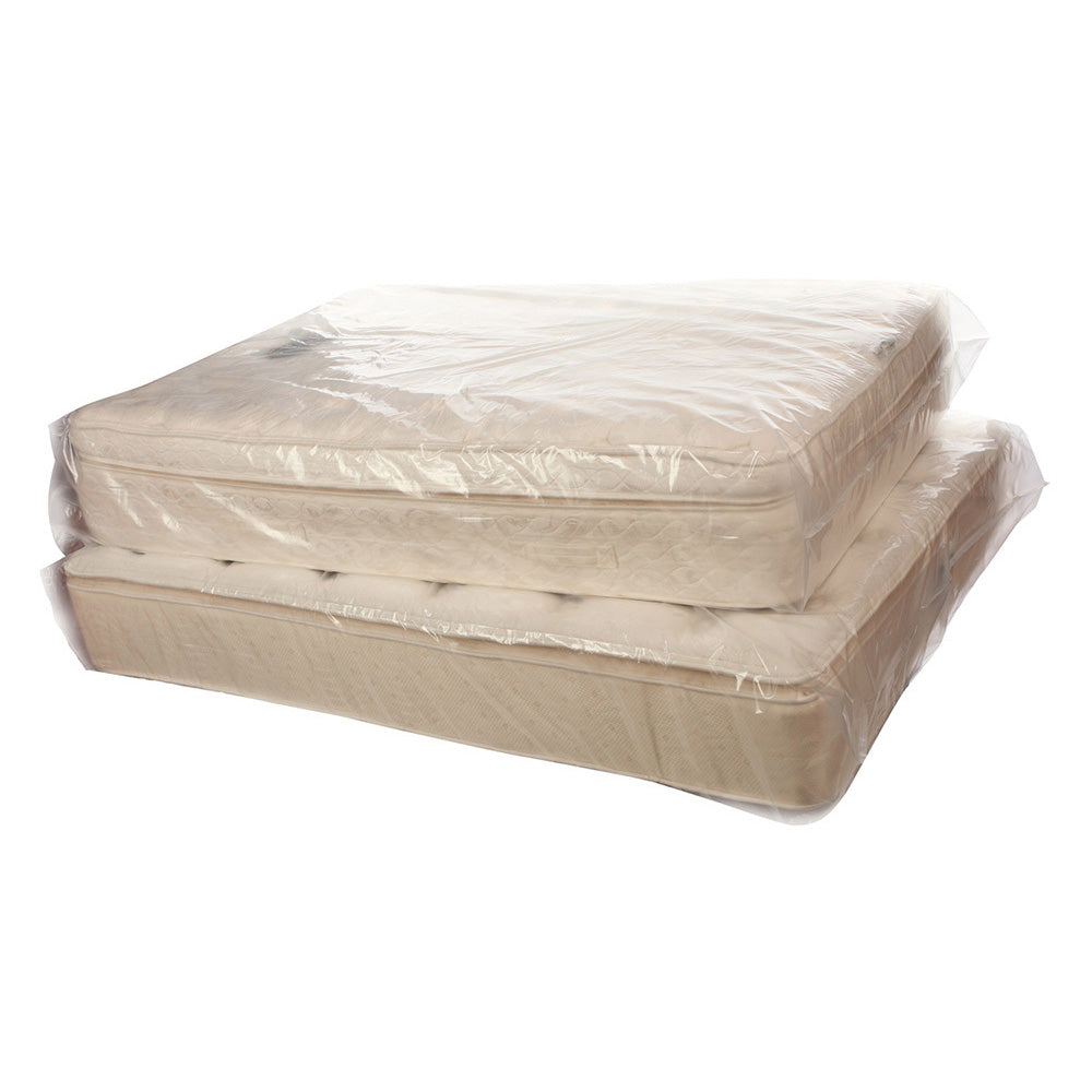 Twin Clear Eco-Manufactured Plastic Pillow-Top Mattress Bags 1