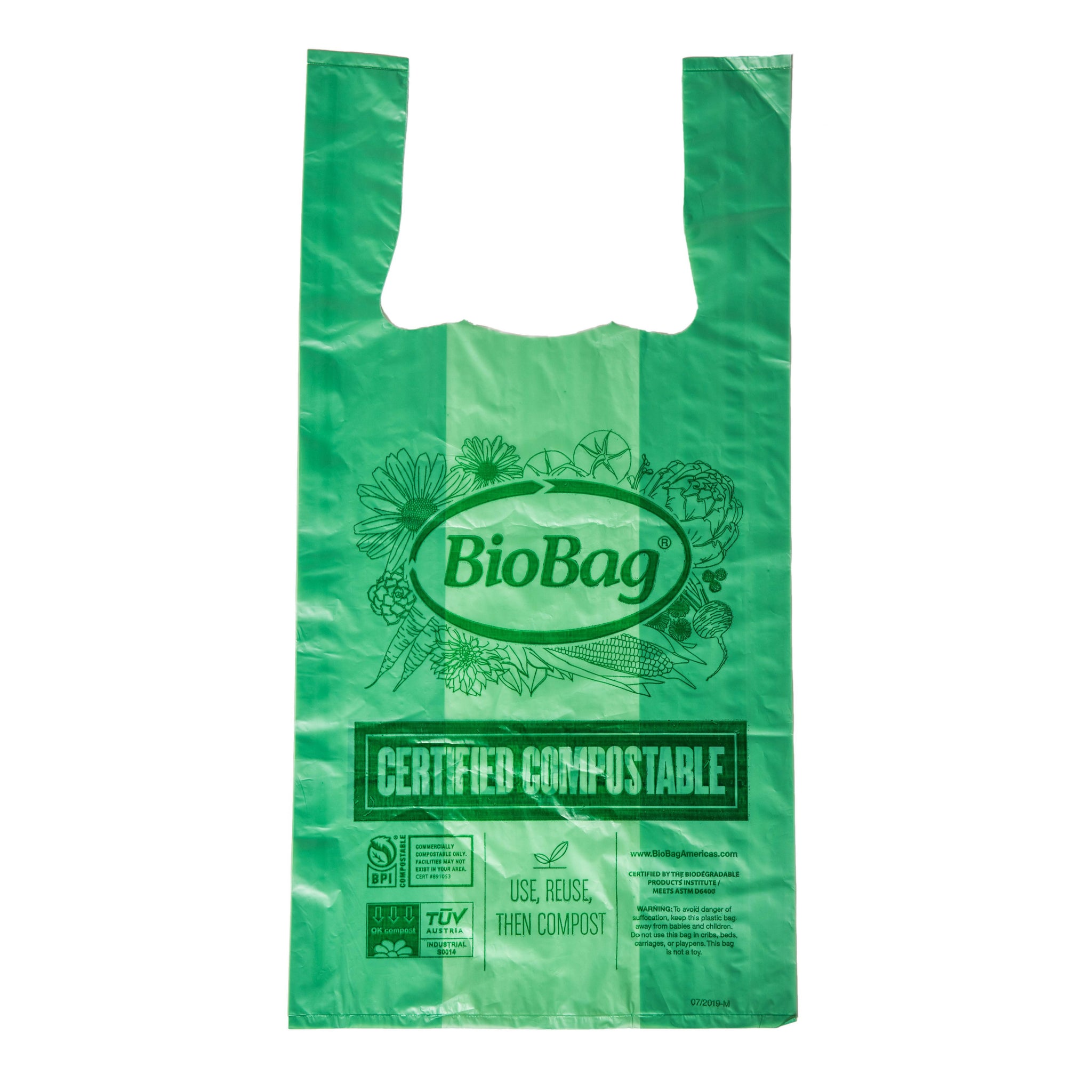 6.5 x 6.7 x 1.8 mil Green Eco-Friendly Poly Ziplock Bags