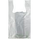White Landfill-Degradable Plastic Grocery Store Checkout Bags 1