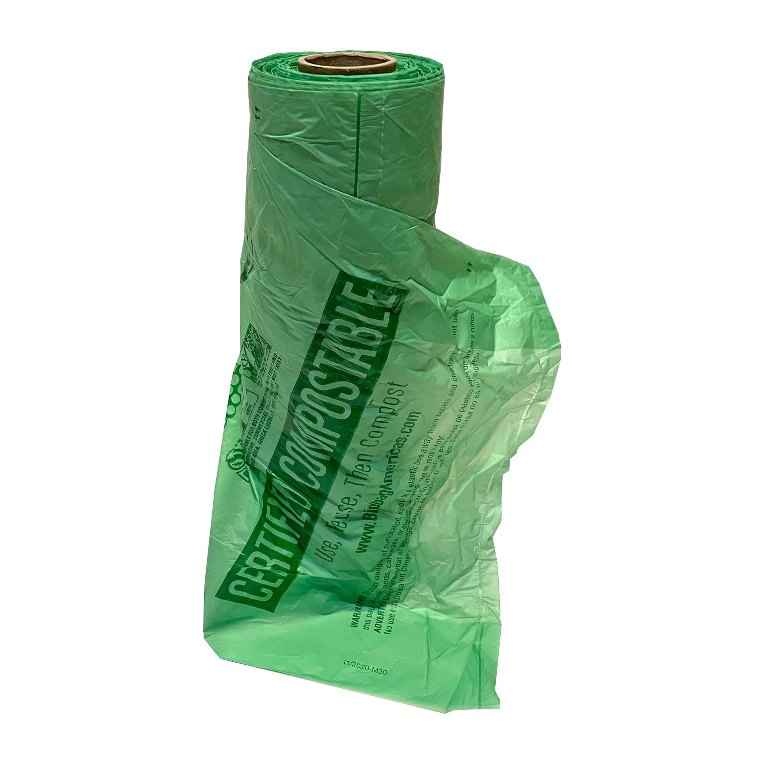 11" x 17" x 0.48 mil Green Eco-Friendly Poly Grocery Store Produce Bag