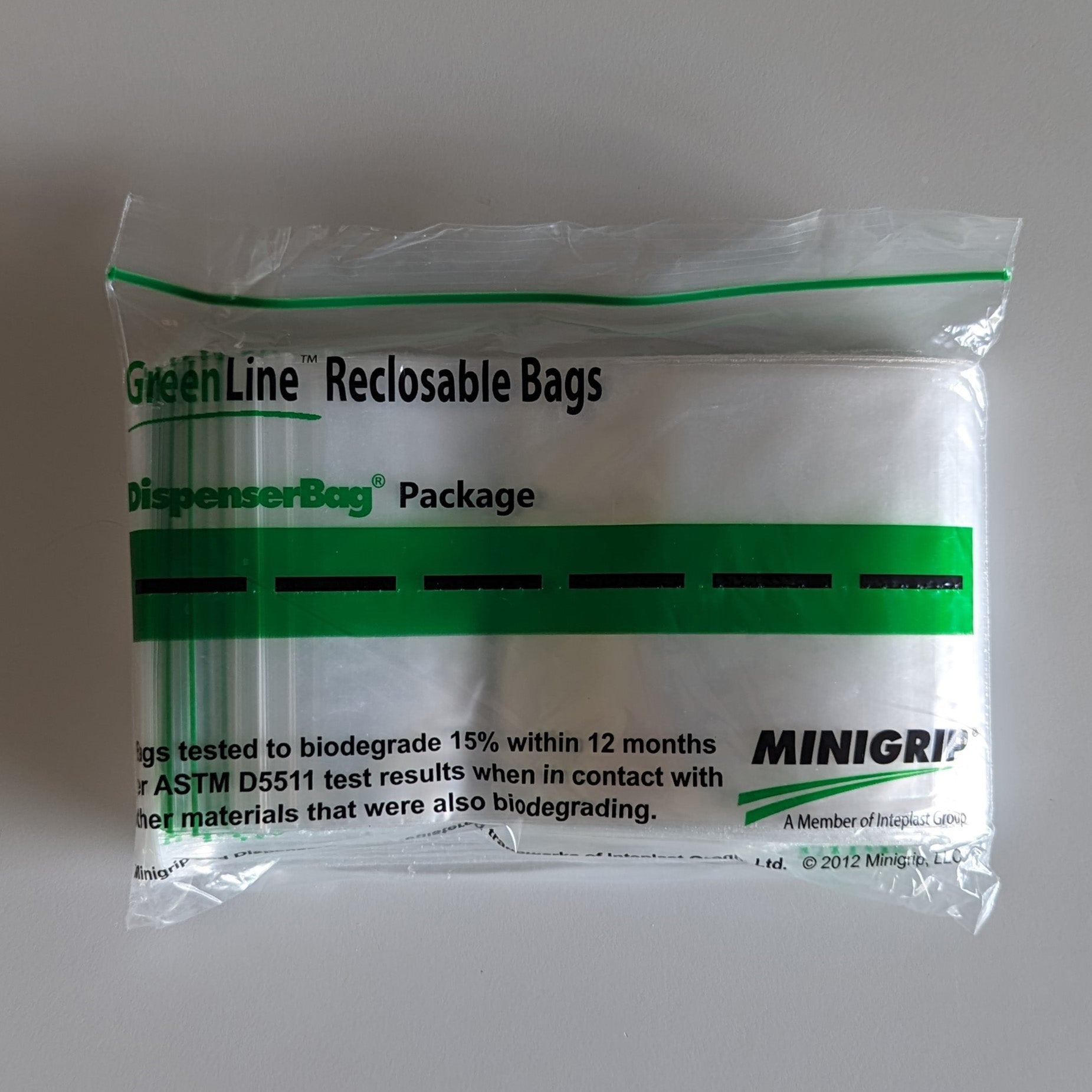 Bundle of 4 Quart size Compostable Zip bags.