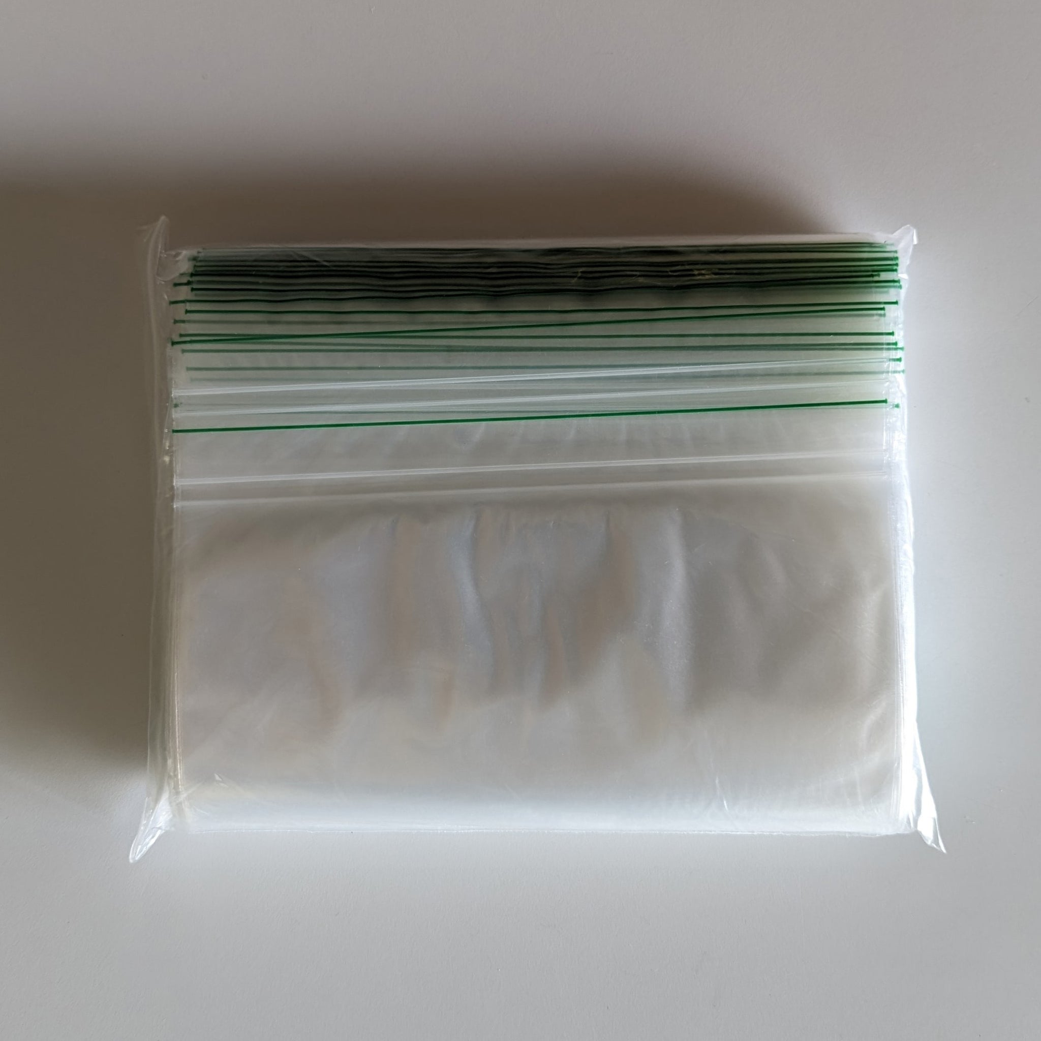 Bundle of 4 Quart size Compostable Zip bags.