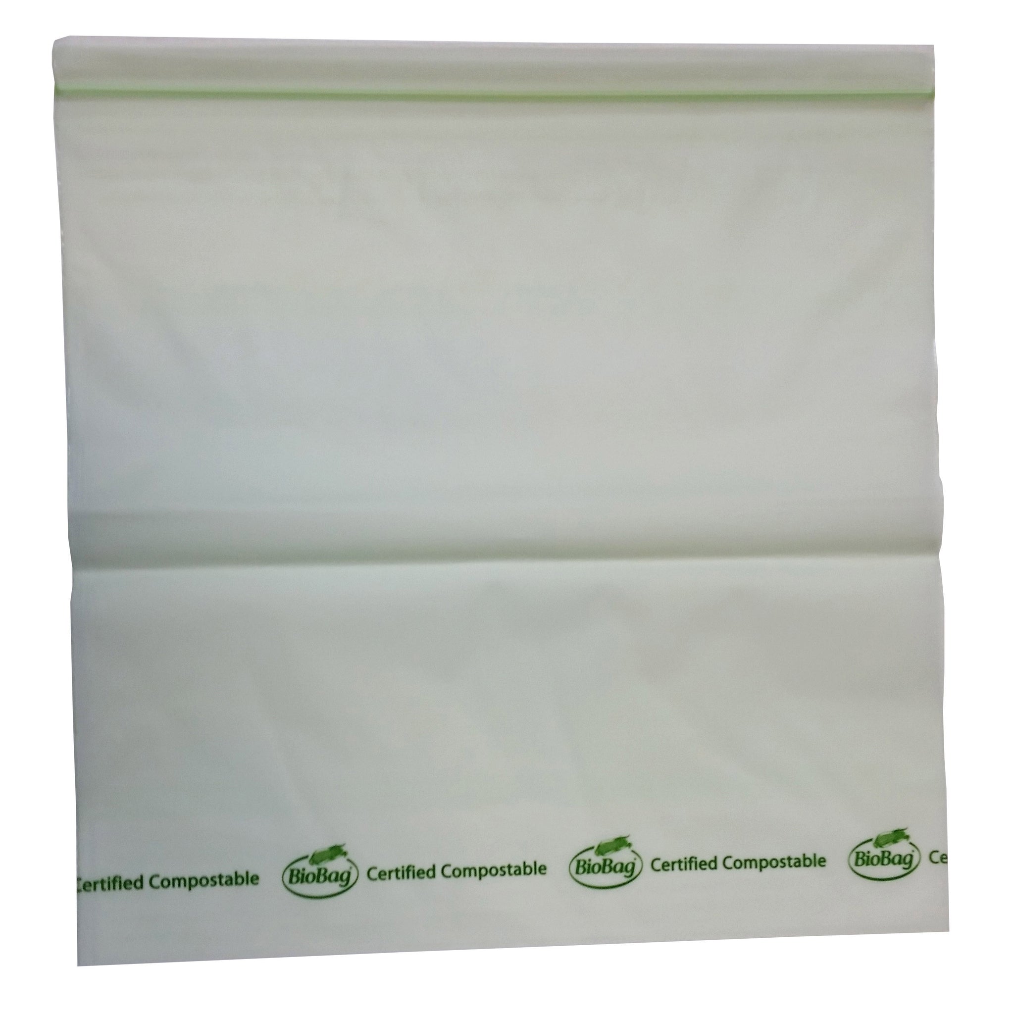 10.6 x 10.75 x 1.8 mil Green Eco-Friendly Poly Ziplock Bags